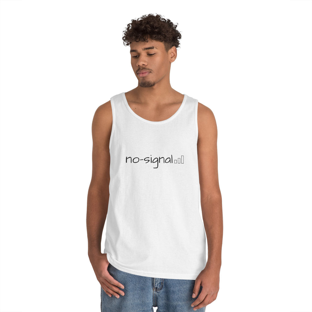 No Signal Tank Top — Minimalist 'no-signal' Graphic Tank