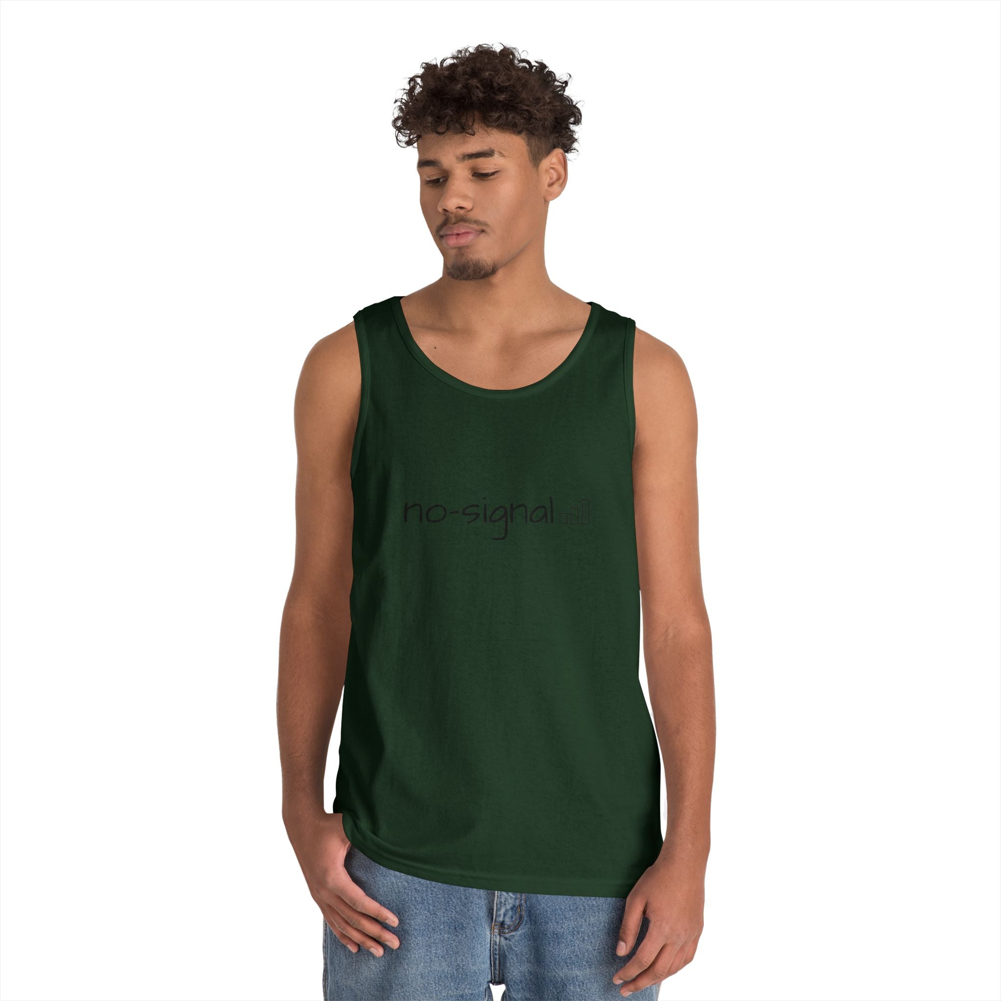 No Signal Tank Top — Minimalist 'no-signal' Graphic Tank