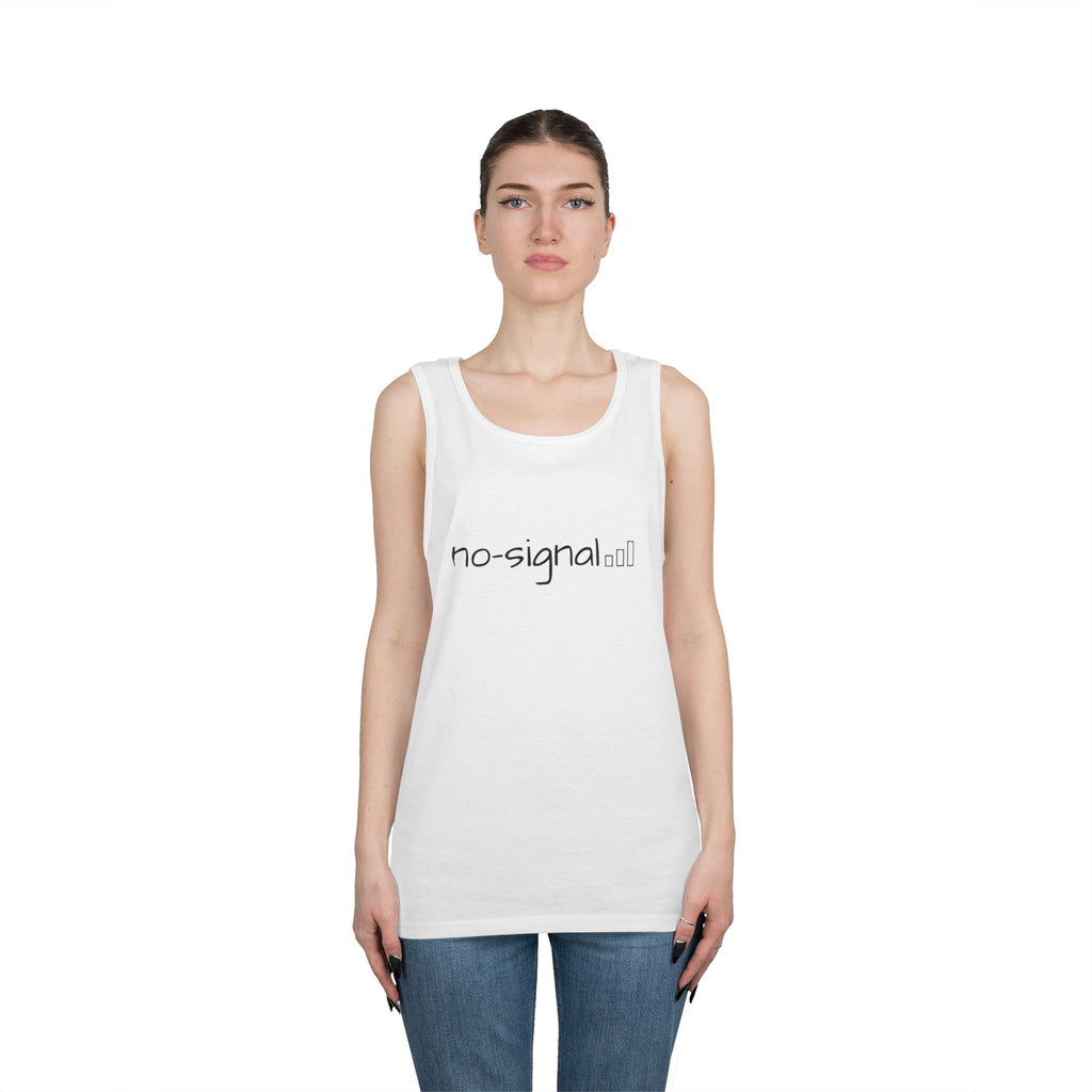 No Signal Tank Top — Minimalist 'no-signal' Graphic Tank