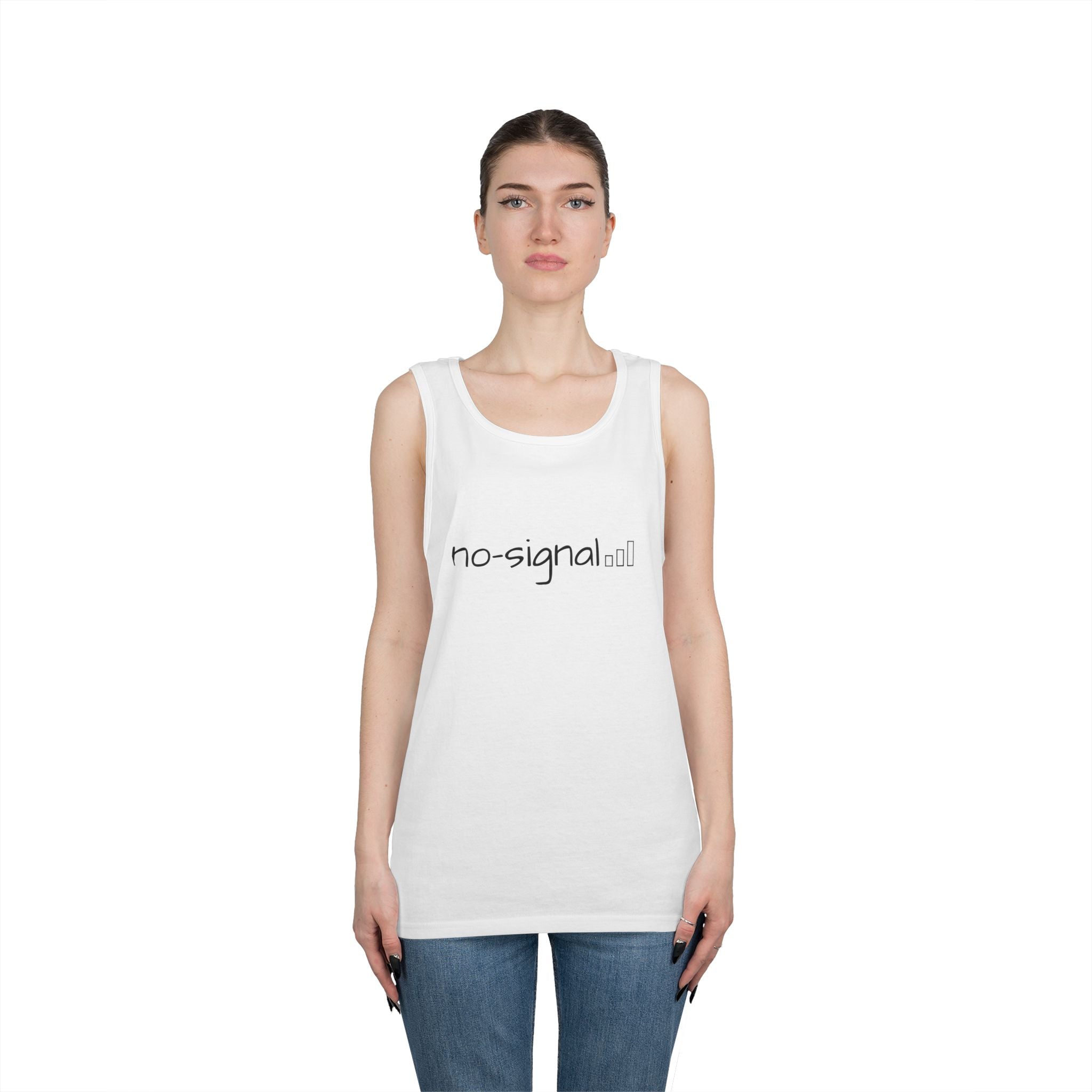 No Signal Tank Top — Minimalist 'no-signal' Graphic Tank