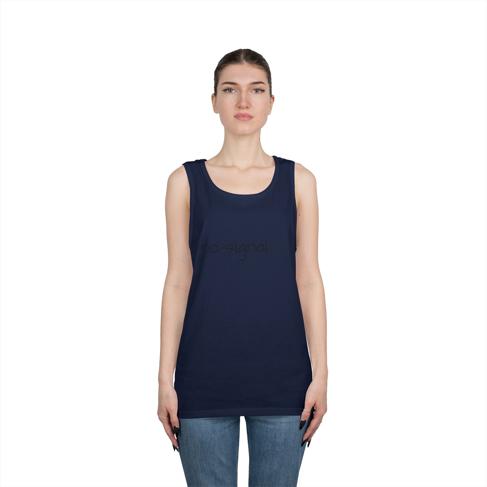 No Signal Tank Top — Minimalist 'no-signal' Graphic Tank