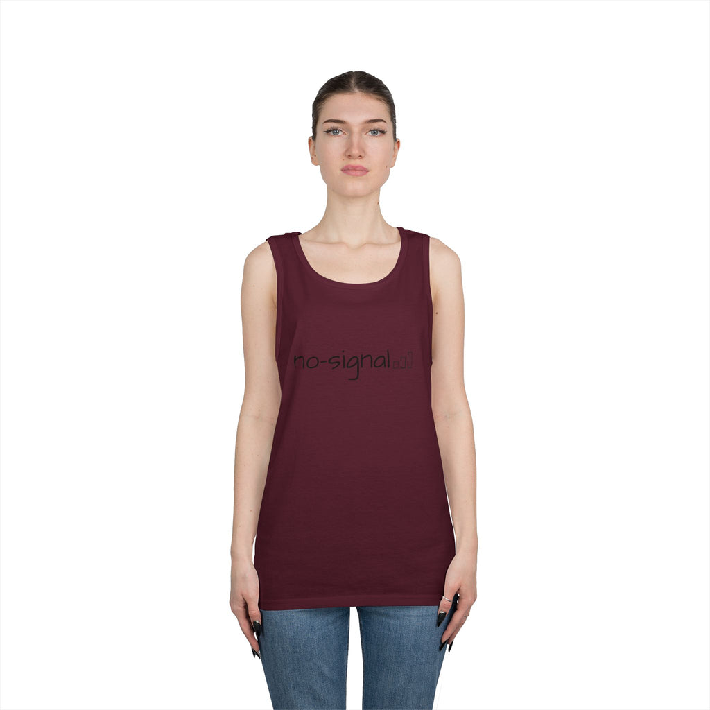 No Signal Tank Top — Minimalist 'no-signal' Graphic Tank