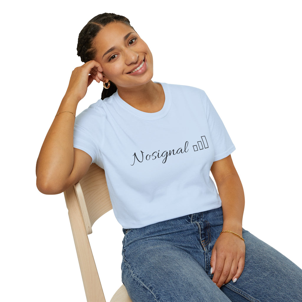 No Signal T-Shirt — Minimalist Tech Graphic Tee