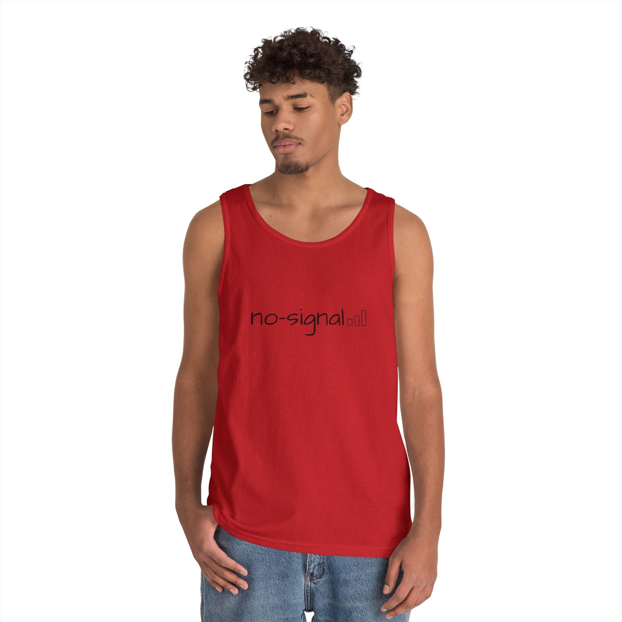 No Signal Tank Top — Minimalist 'no-signal' Graphic Tank