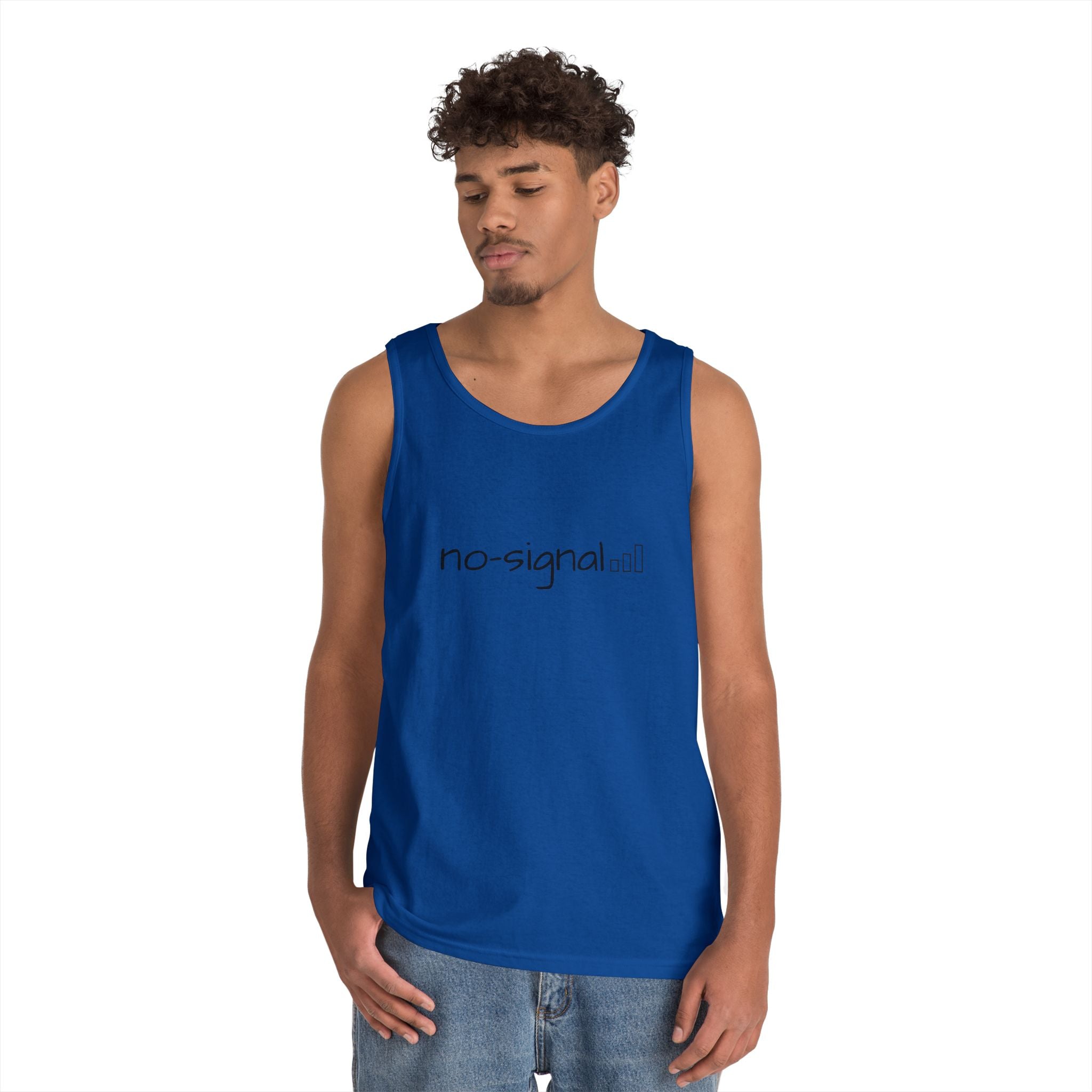 No Signal Tank Top — Minimalist 'no-signal' Graphic Tank
