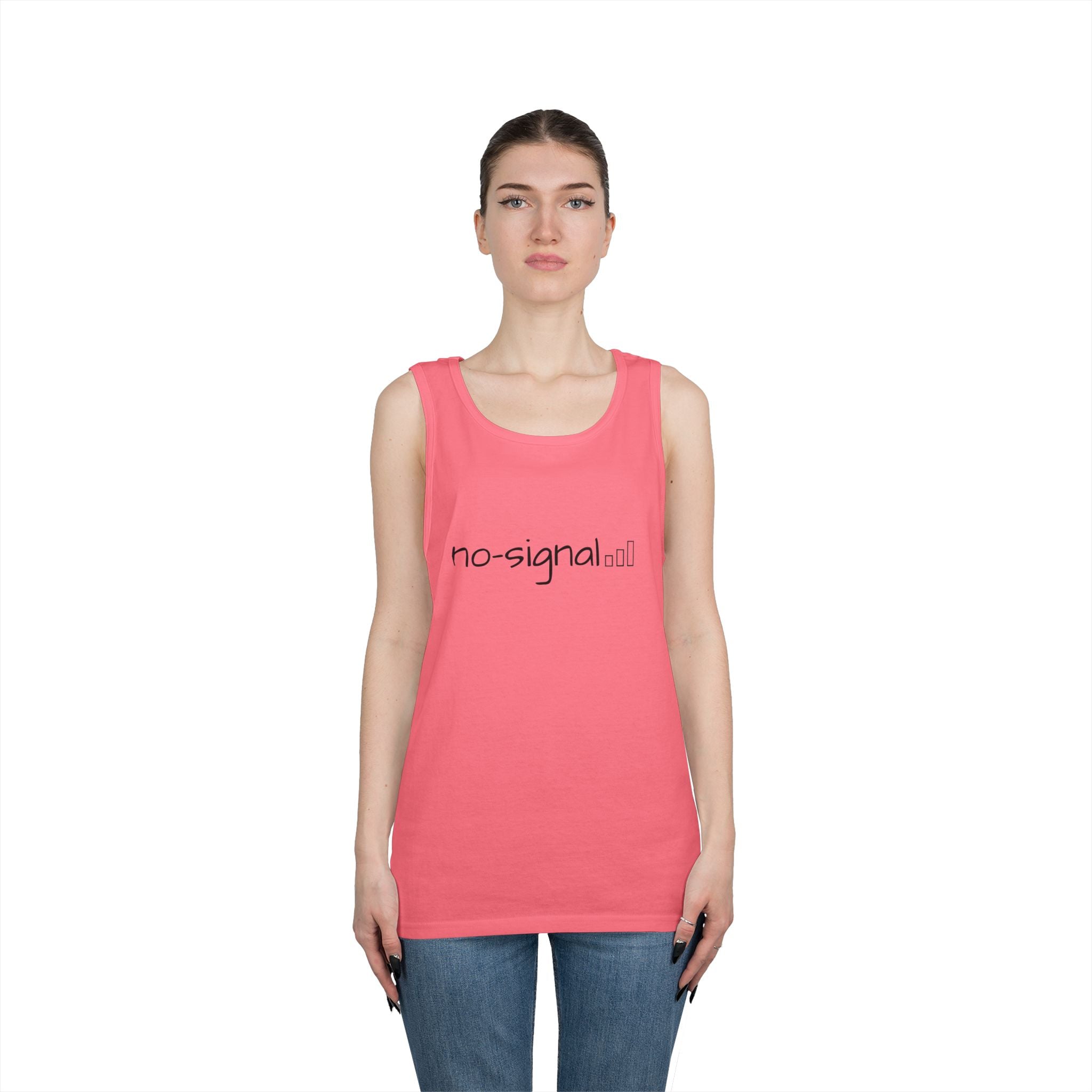 No Signal Tank Top — Minimalist 'no-signal' Graphic Tank