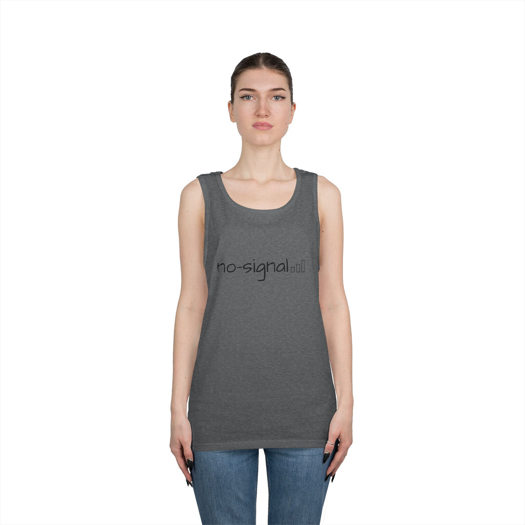 No Signal Tank Top — Minimalist 'no-signal' Graphic Tank