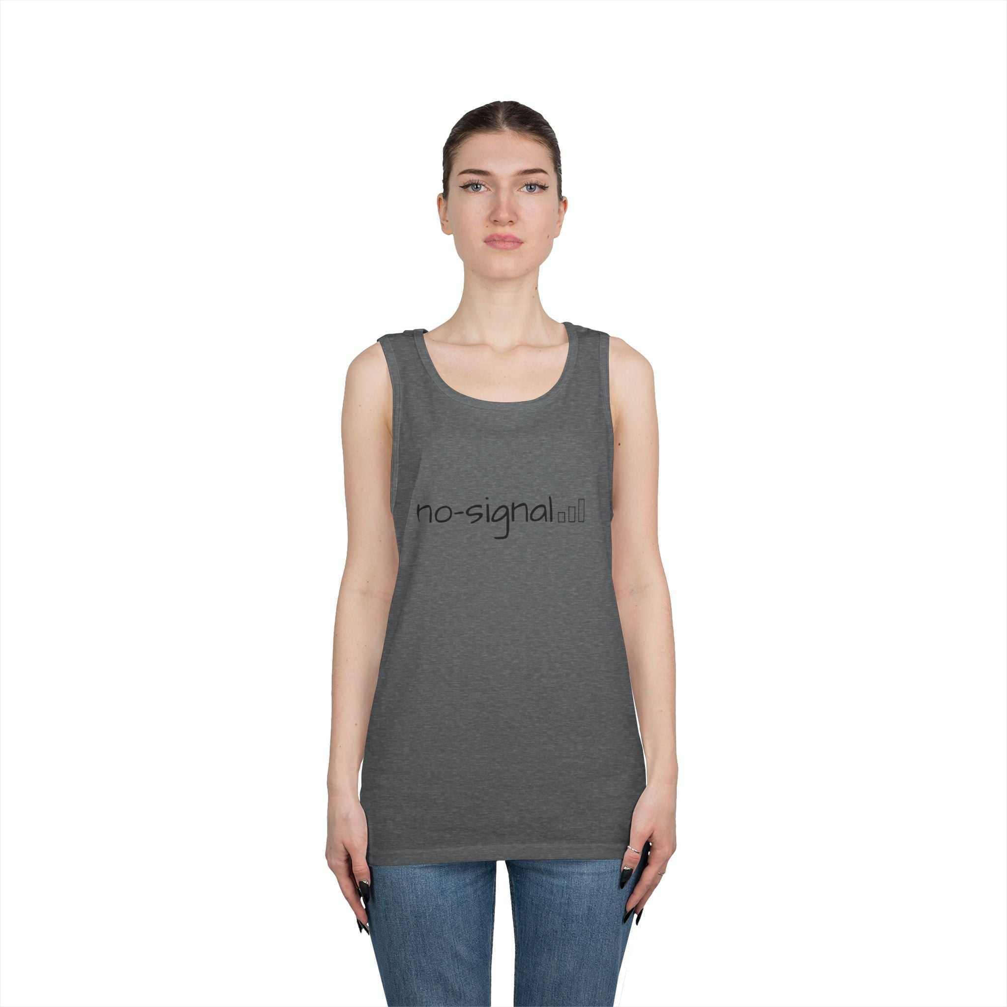 No Signal Tank Top — Minimalist 'no-signal' Graphic Tank