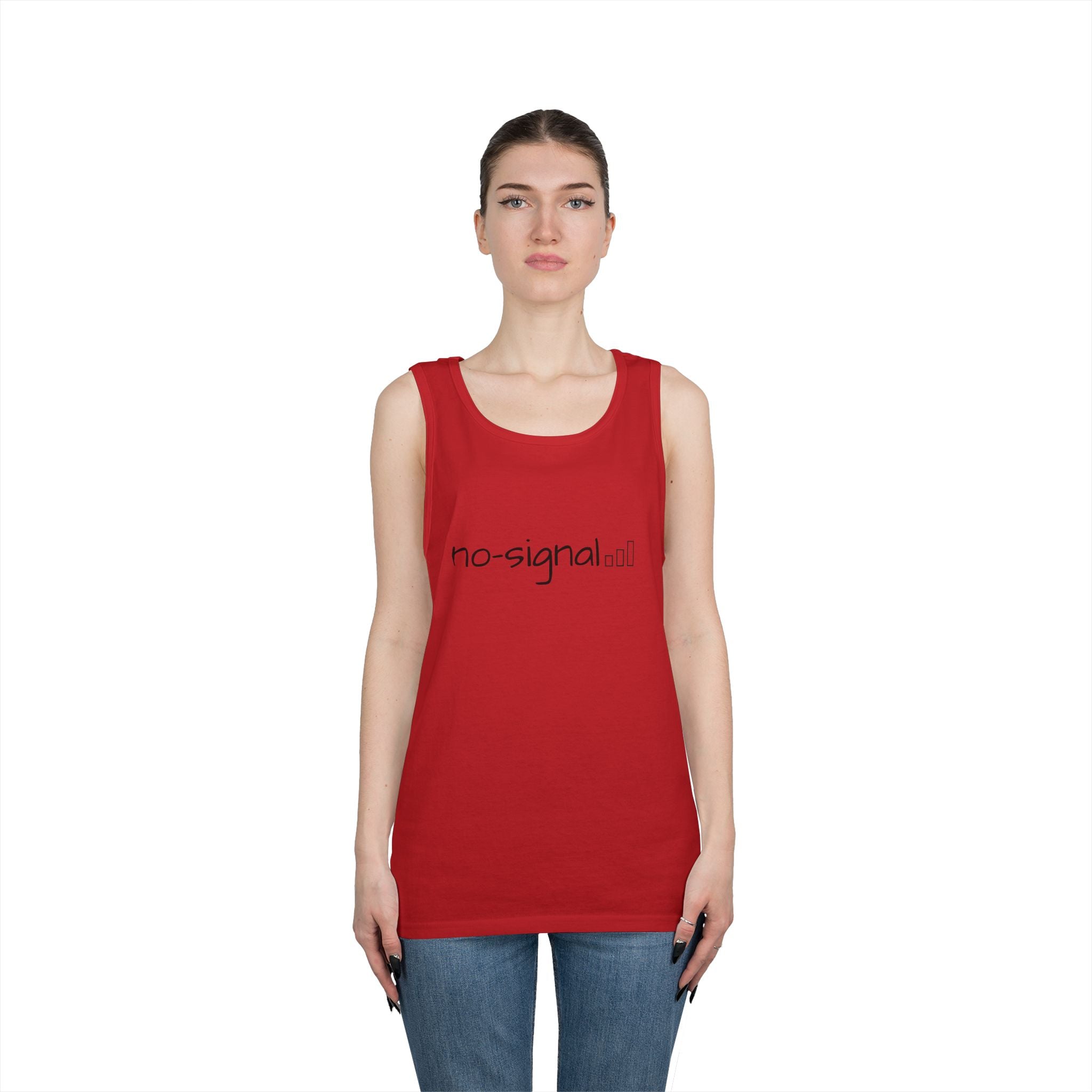 No Signal Tank Top — Minimalist 'no-signal' Graphic Tank