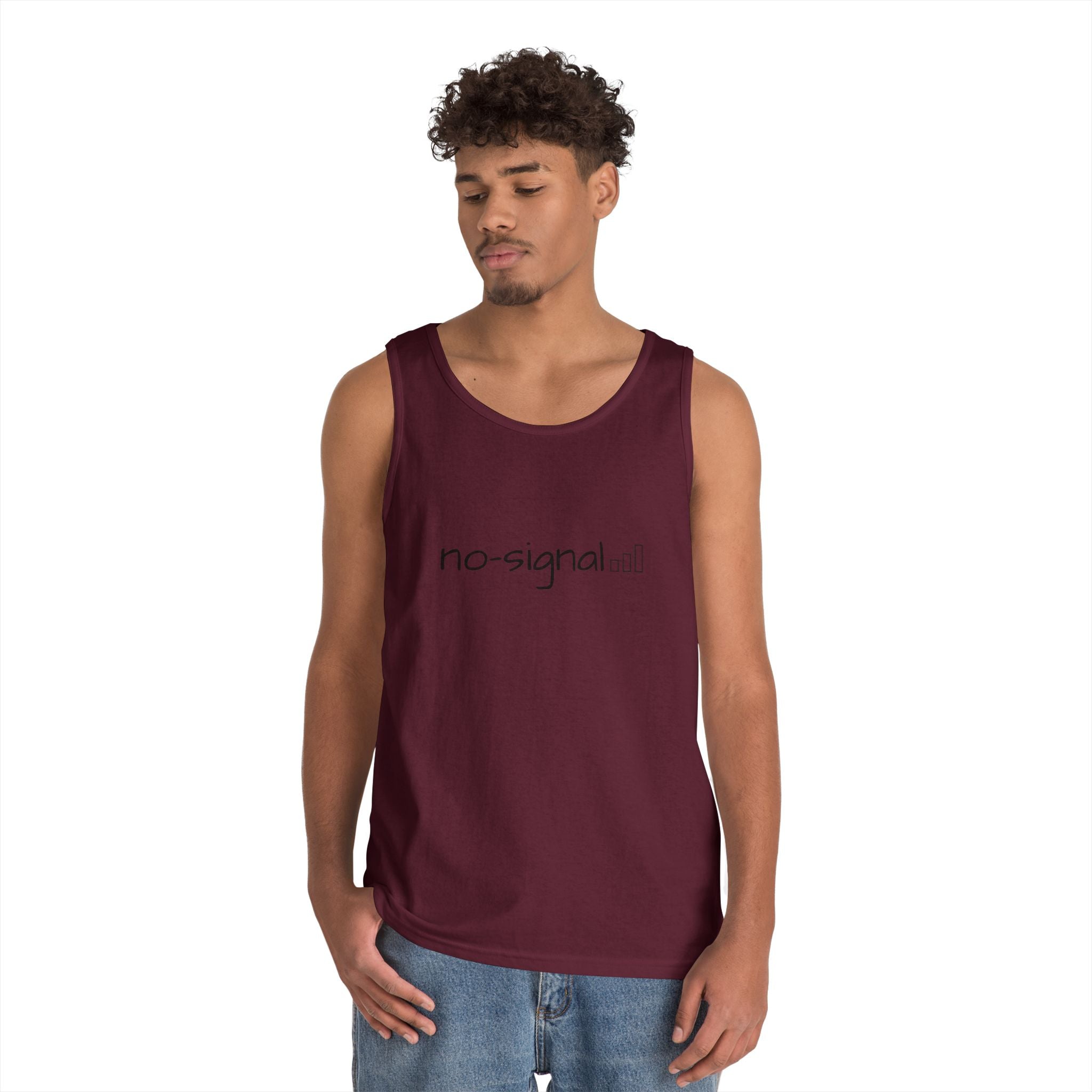 No Signal Tank Top — Minimalist 'no-signal' Graphic Tank