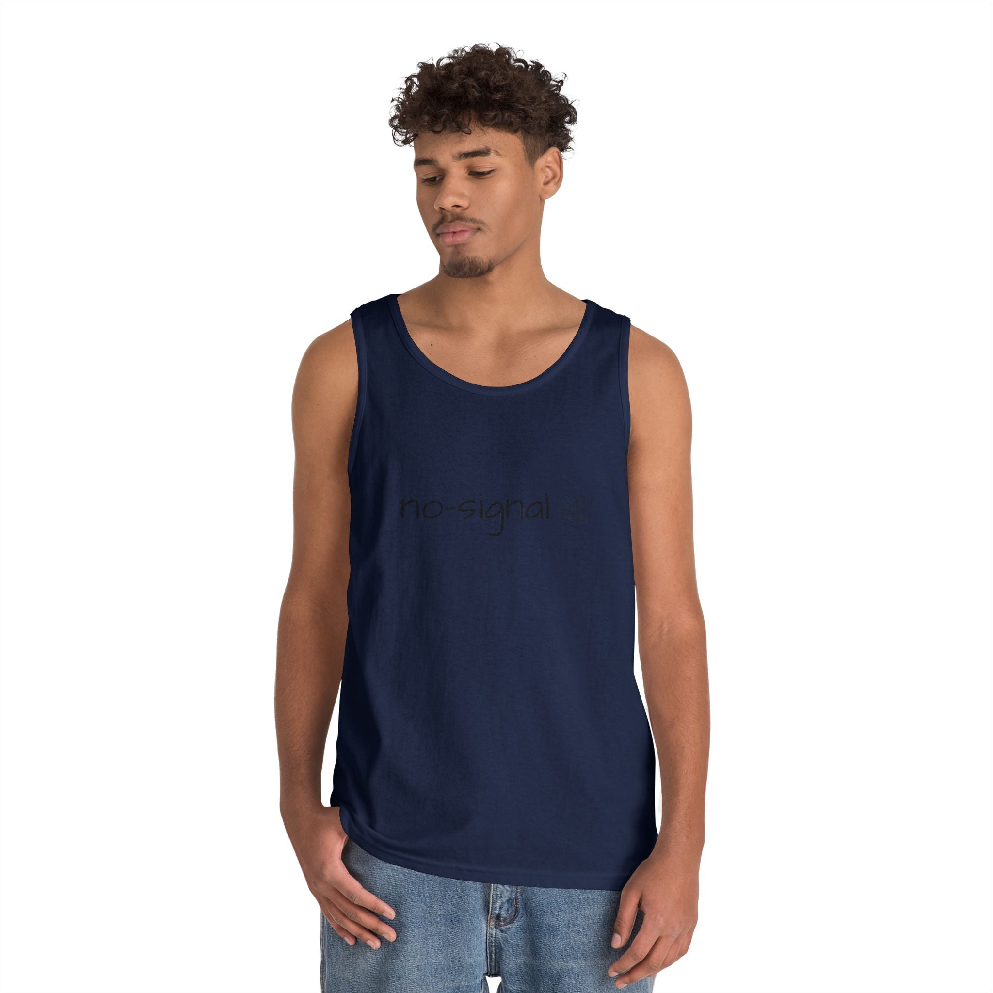 No Signal Tank Top — Minimalist 'no-signal' Graphic Tank