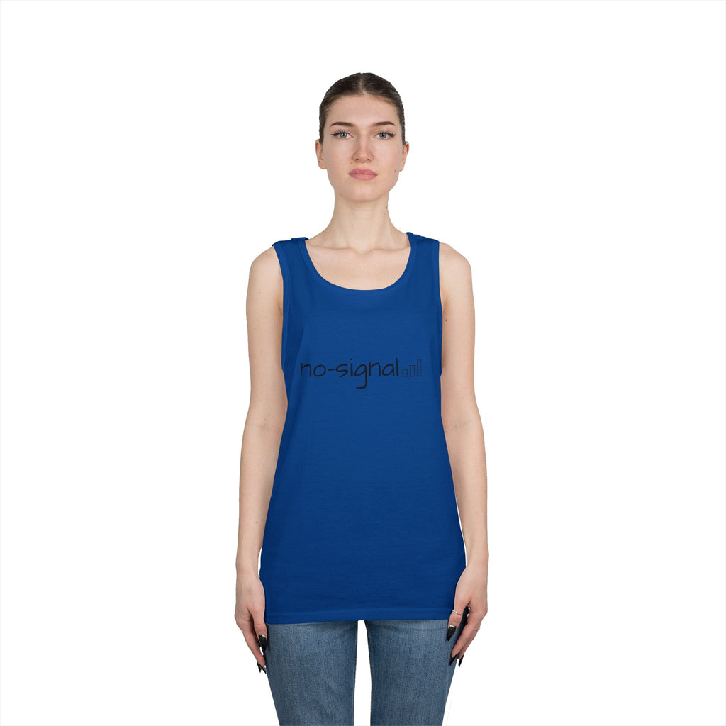 No Signal Tank Top — Minimalist 'no-signal' Graphic Tank