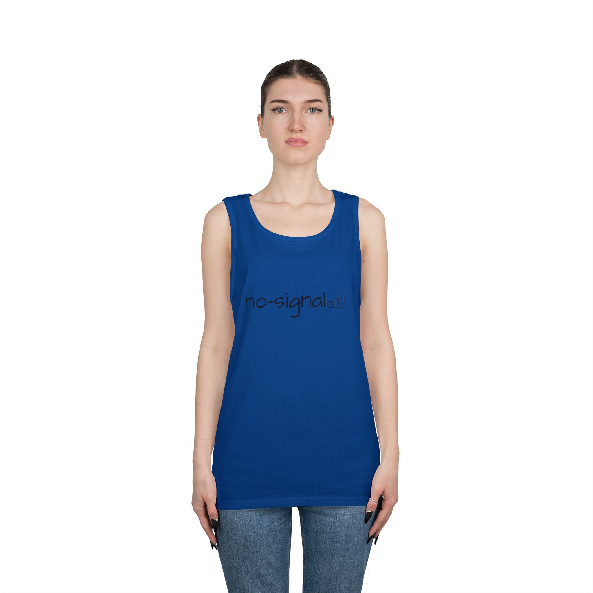 No Signal Tank Top — Minimalist 'no-signal' Graphic Tank